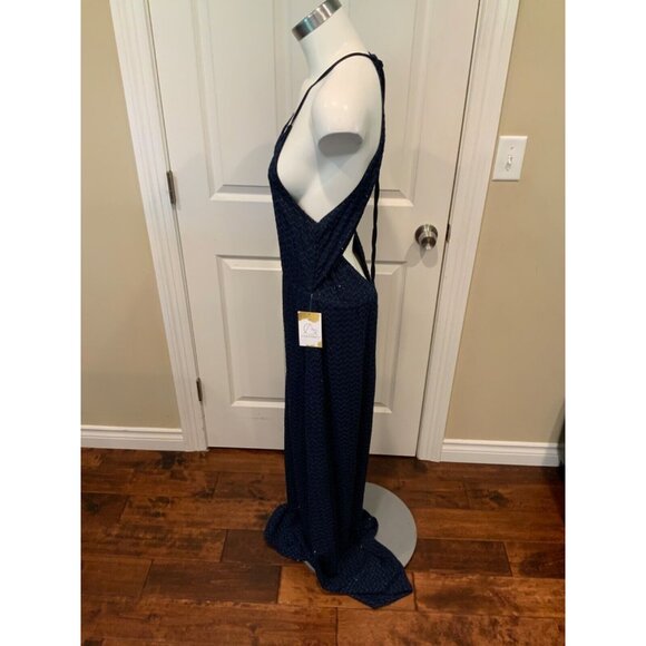 Calypso St. Barth Hoss Navy Blue Midnight Sequin Dress Size 40 / 8 NWT! - Picture 6 of 12